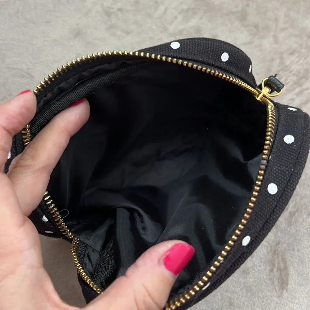 *Kate Spade* Small Canvas Polka Dot Cosmetic Pouch EUC